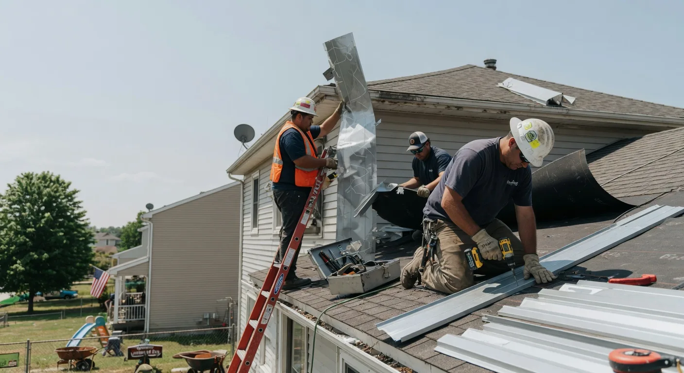Storm Damage Metal Roof Repair in New Salem, ND